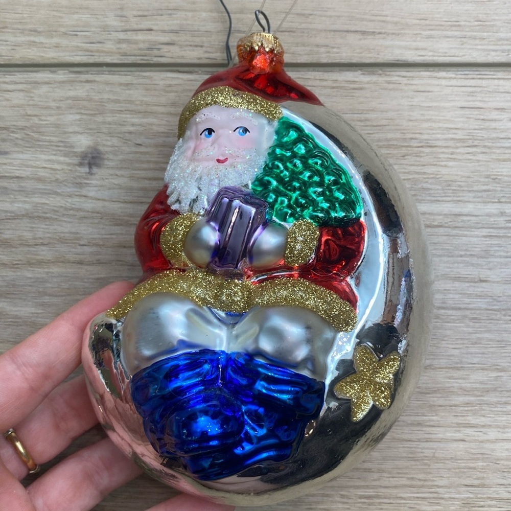 Vintage Kurt Adler Polonaise Santa Blown Glass Ornament